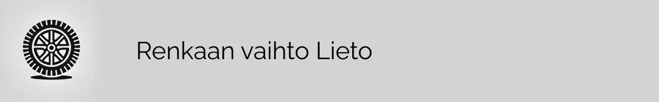 Renkaan vaihto Lieto